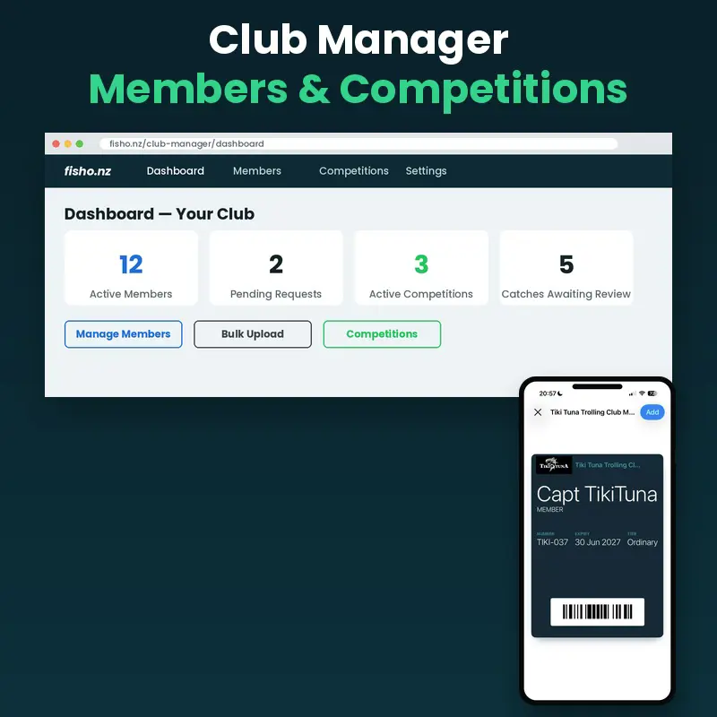 Fisho Club Manager — Run Your Club, Competitions, and Membership in One Place