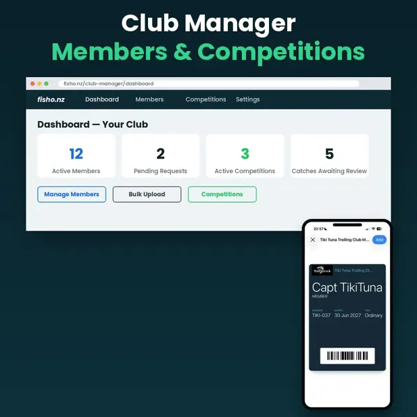 Fisho Club Manager — Run Your Club, Competitions, and Membership in One Place
